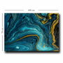 Wallity Cuadro Decorativo sobre Lienzo 70 x 100 cm Azul, Azul Marino y Dorado